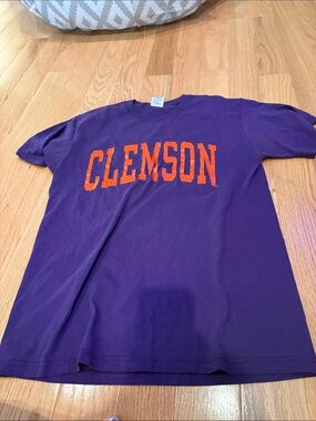 Jerzees Purple T-Shirt with Orange CLEMSON Print